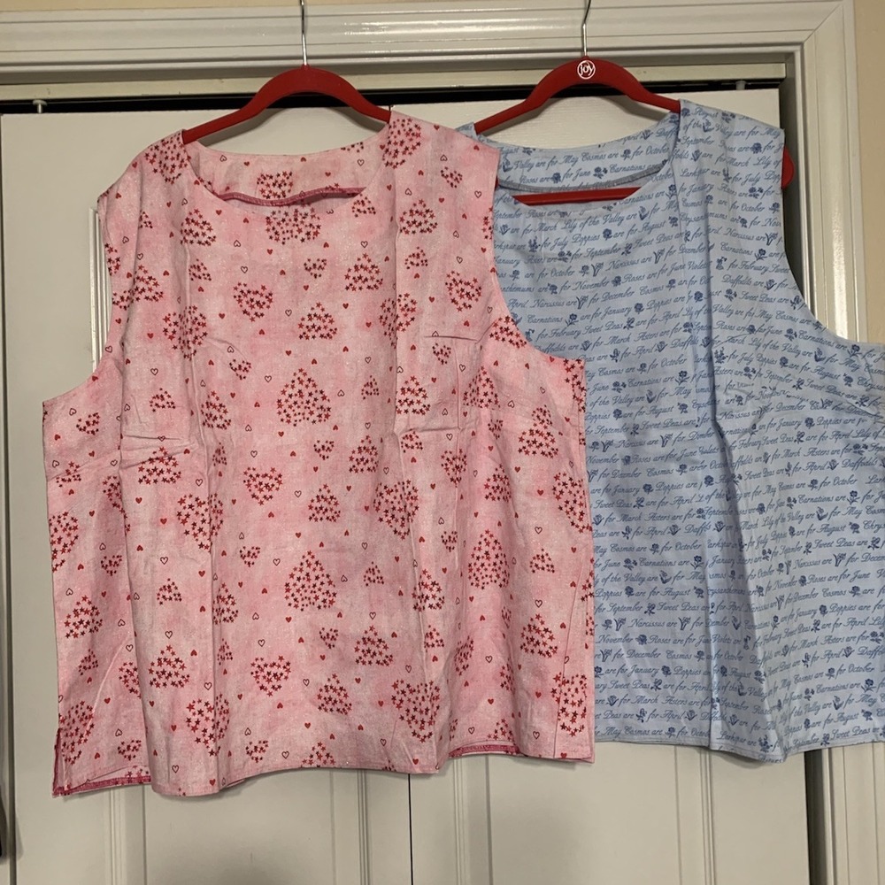Vintage Lot Of 2 Very Well Handmade Plus Size Tank Top Blouses 4X-5X EUC